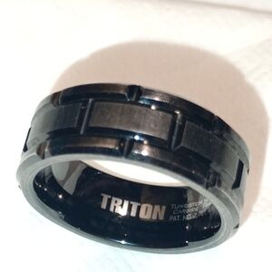 Triton Men's Black Tungsten Carbide Ring